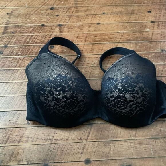 Soma black 34DD lace Stunning Support Balconette bra - Picture 1 of 3